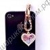 Подвеска на мобильный телефон heart dust proof plug